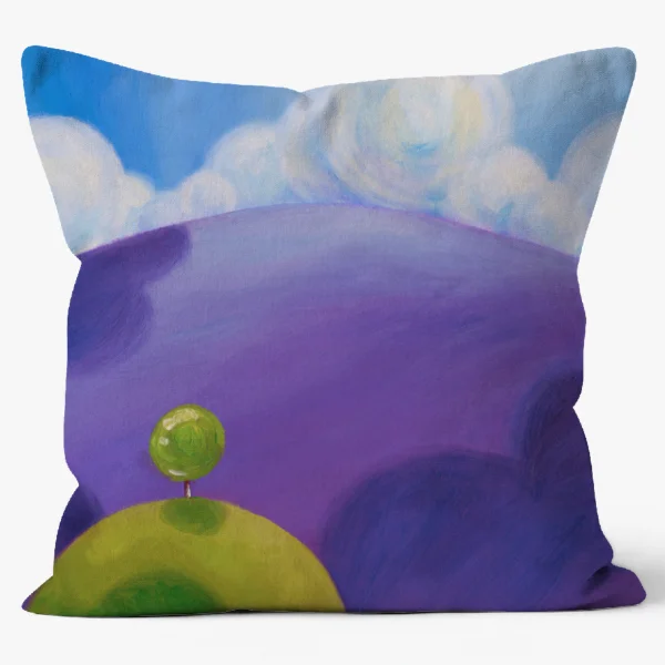 The purple heather hill as a cushion